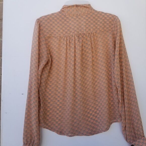 Mona B Long Sleeve Blouse With Tie. - Picture 10 of 14